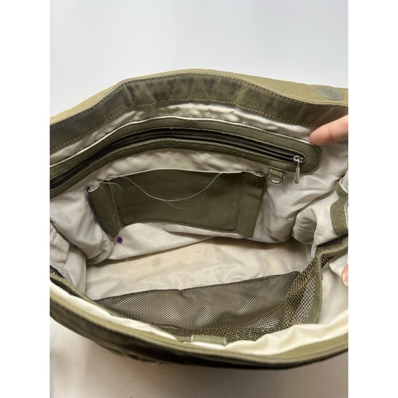 TUMI T-Tech Crossbody Messenger Large Laptop Carry Bag Olive Green - Picture 12 of 12